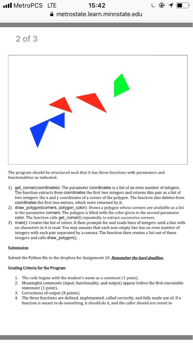  Write a Python program to draw a sequence of filled polygons