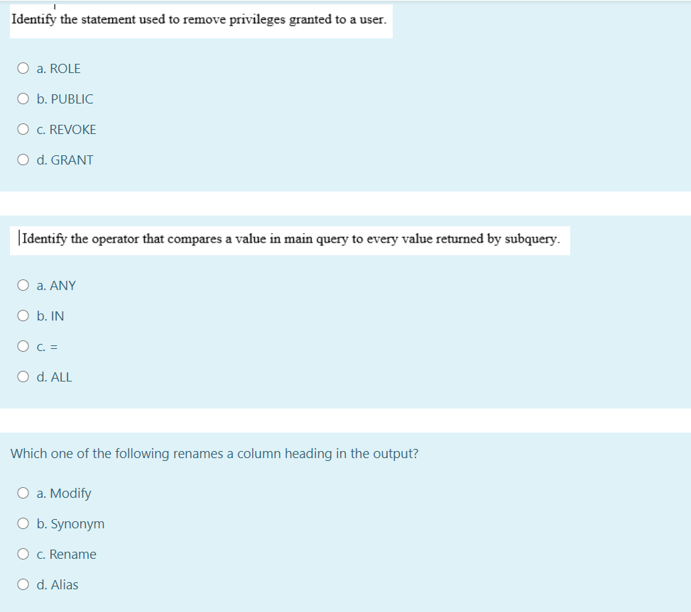 of decimal places. a. MODO O b. LENGTHO O c. TRUNCO O