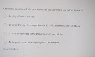  A similarity between a tool's annotation and the Comments tool is