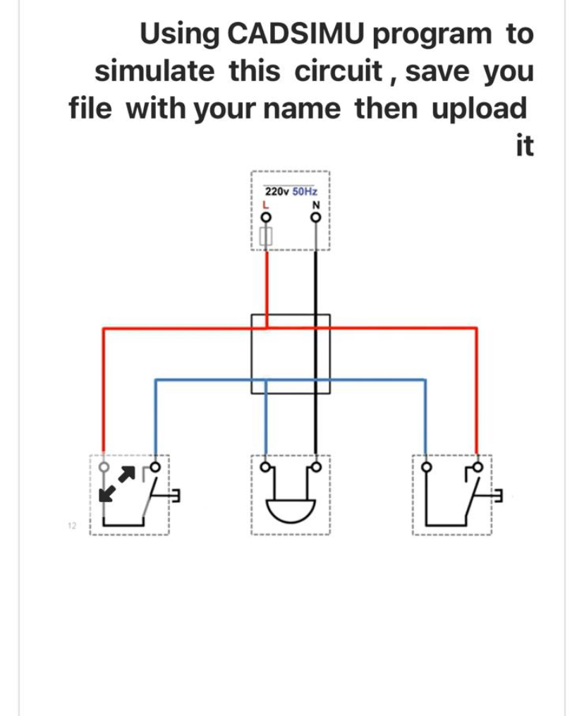  Using CADSIMU program to simulate this circuit, save you file with