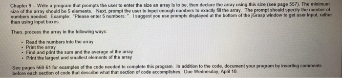  write a Chapter 9 - Write a program that prompts the