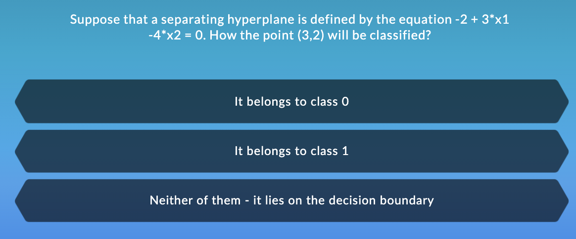 Linear and Logistic Regression Problem Suppose that a separating hyperplane is defined