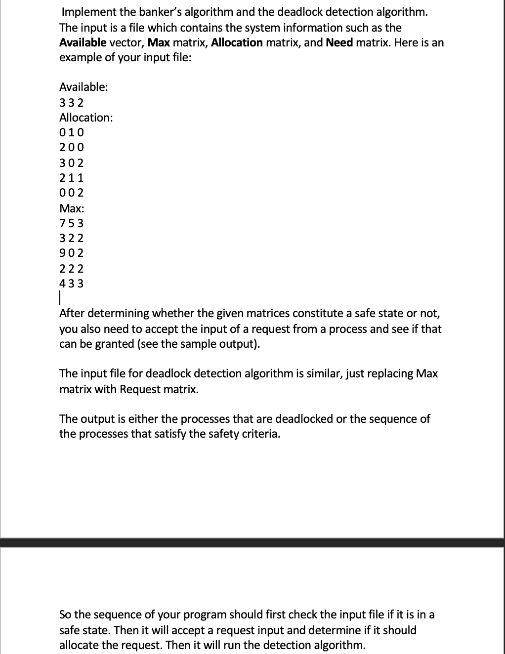  sample output: I need help programming these algorithms in java. Implement