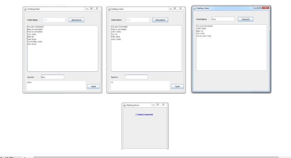 Part of the client and server classes are already provided below. import