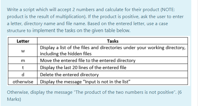  w Write a script which will accept 2 numbers and calculate