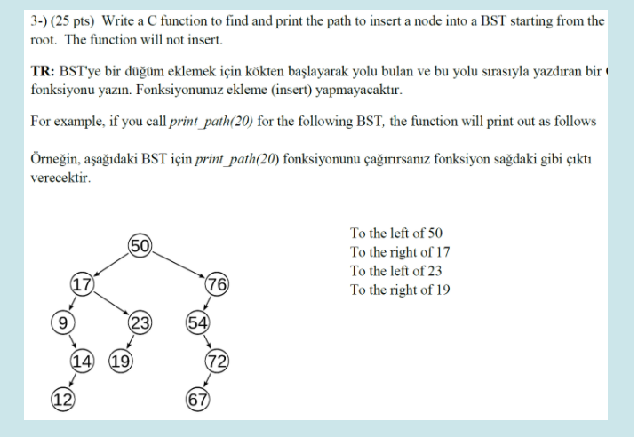  In C language , hurry please 3-) (25 pts) Write a