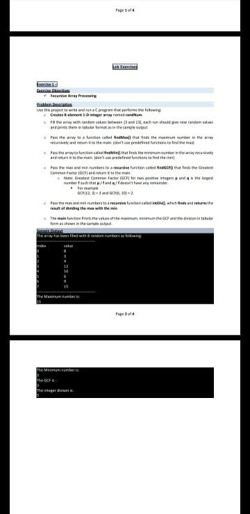  c programming recursion 11 Do Euarcits THE Fecuniwe Any Processing Battem