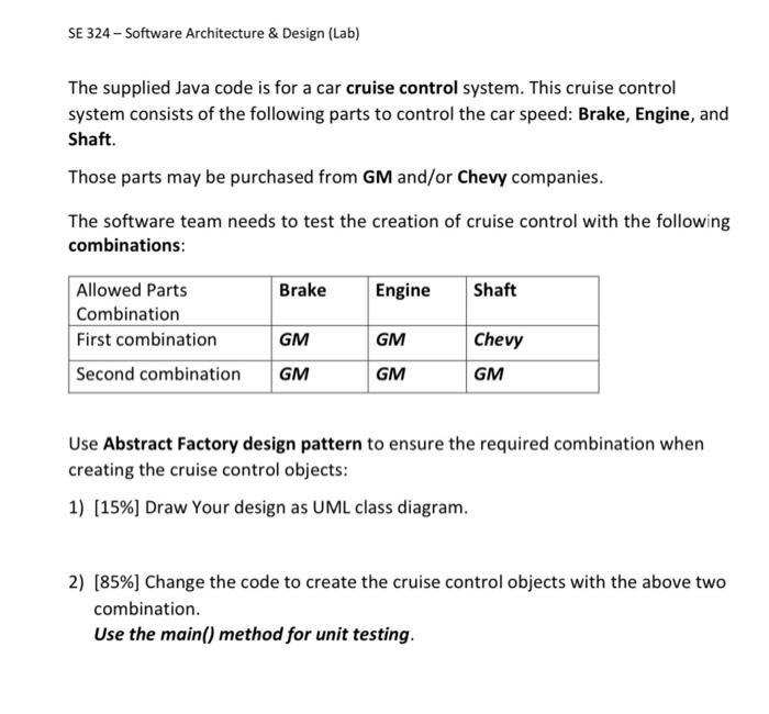 i need the code by java(netbeans) SE 324 - Software Architecture &
