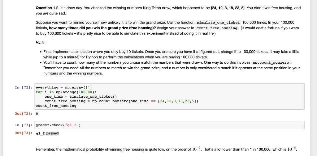 It should take no arguments, and it should return an array with