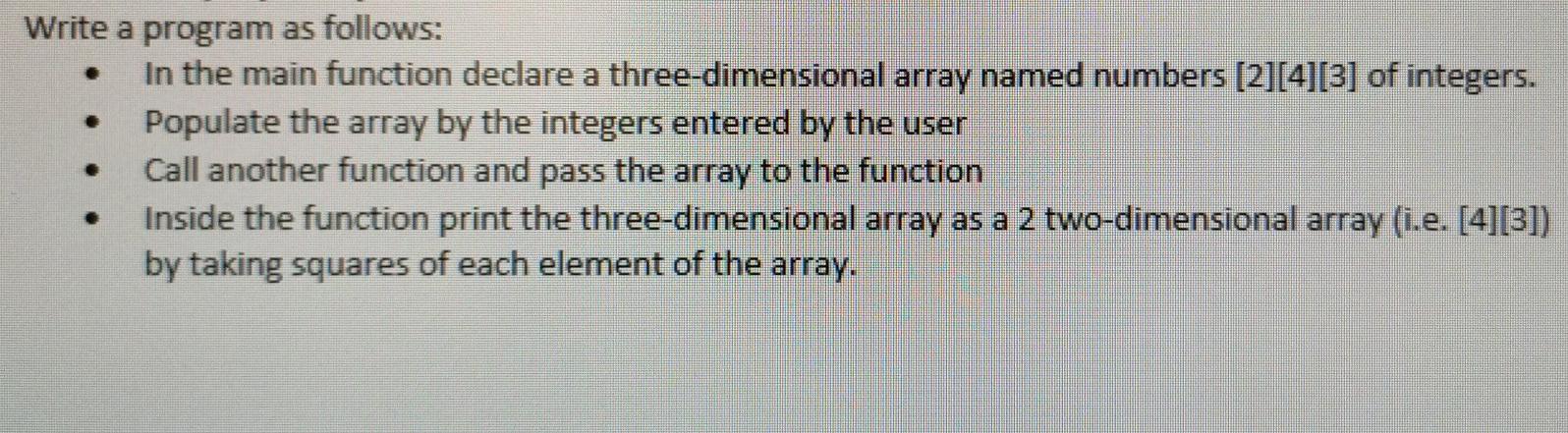  C language Write a program as follows: In the main function