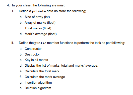 Implementation file. 3. Main program file. Program Requirements: By using OOP programming