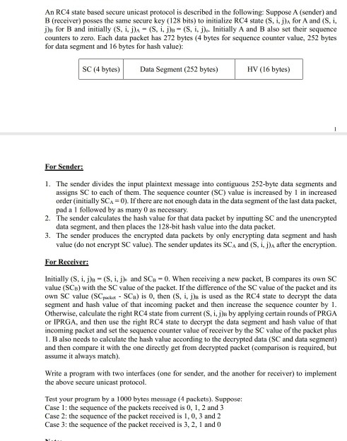  An RC4 state based secure unicast protocol is described in the