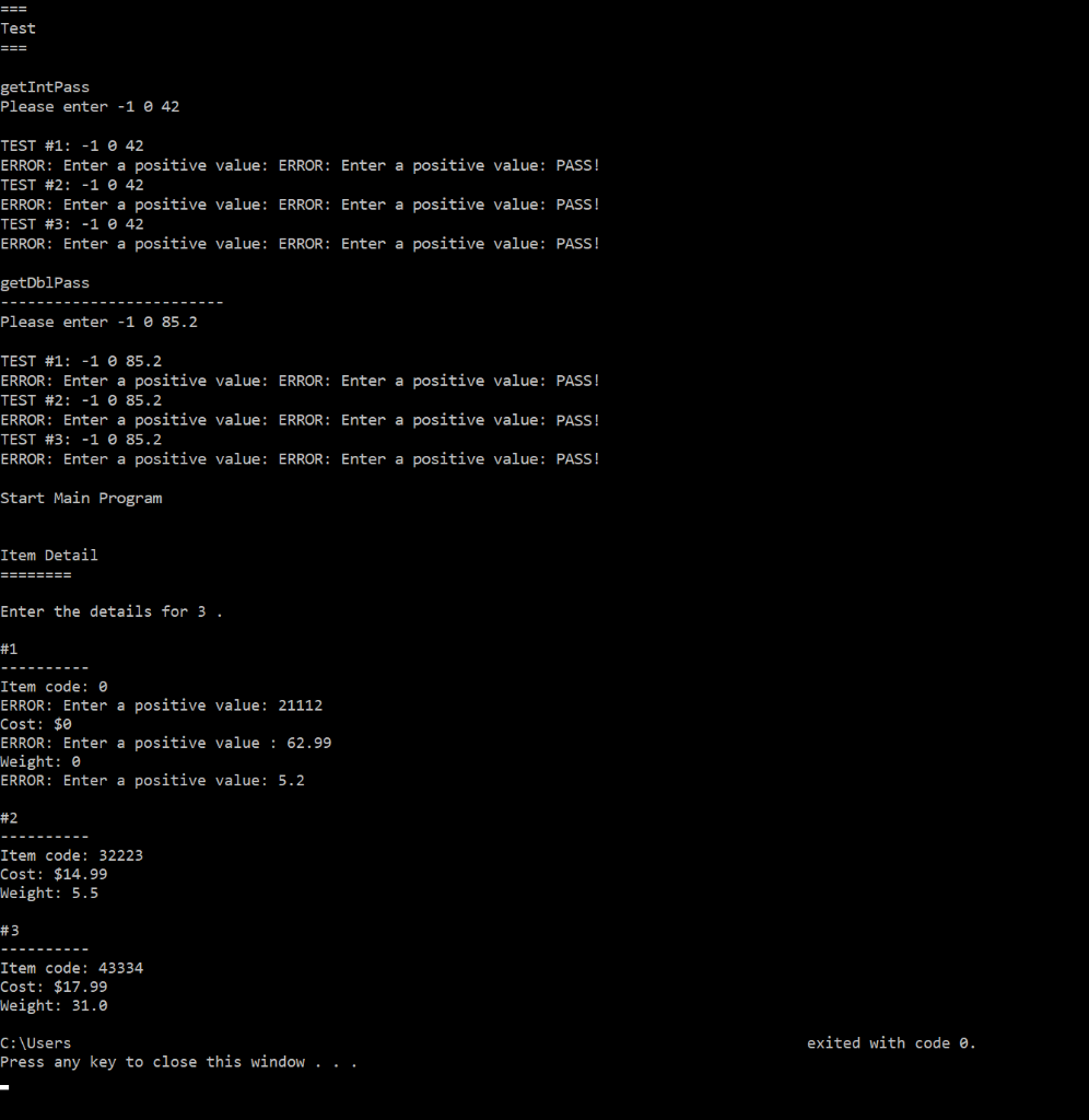 Calling functions. I am given a main program that it not to