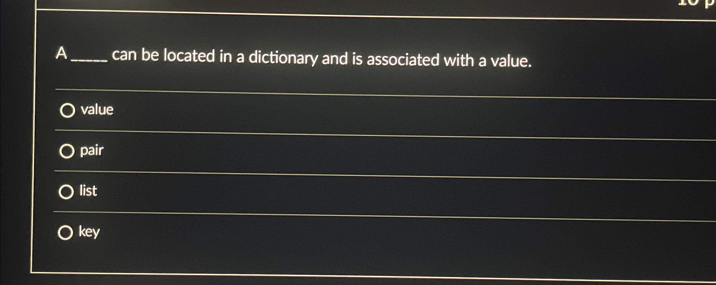  A q, can be located in a dictionary and is associated