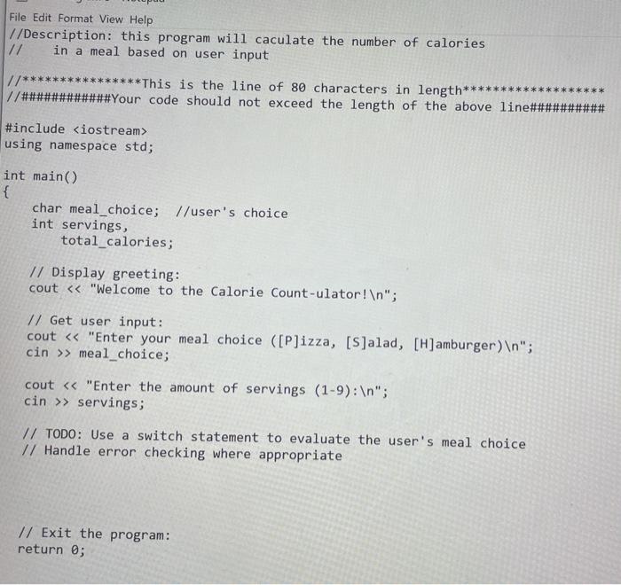  C++ File Edit Format View Help //Description: this program will caculate