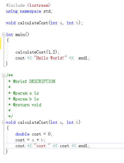 in the example code? Write a C++ program that computes the cost