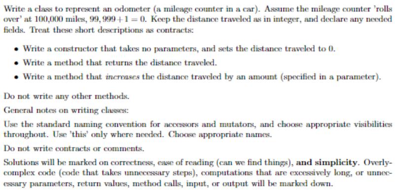 Please give in sudo code. Thanks! Write a class to represent