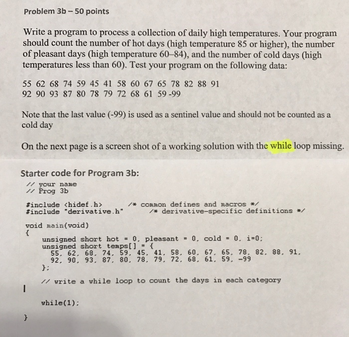  Use CodeWarrior to solve the question in while loop, make sure