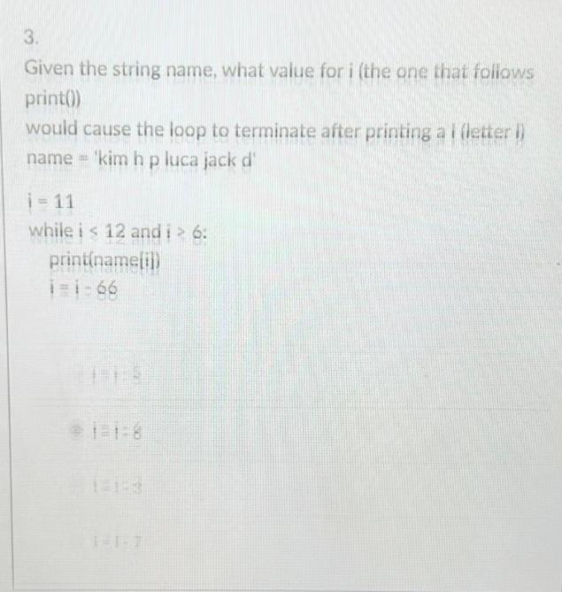 clp name = 'kim h p luca jack d' for i in