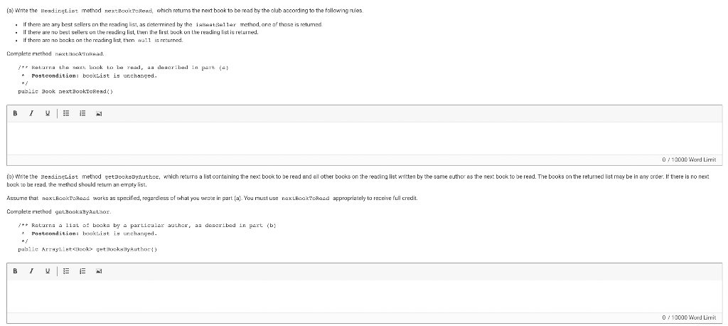 BE WRITTEN IN JAVA. Notes: Assume that the classes listed in the