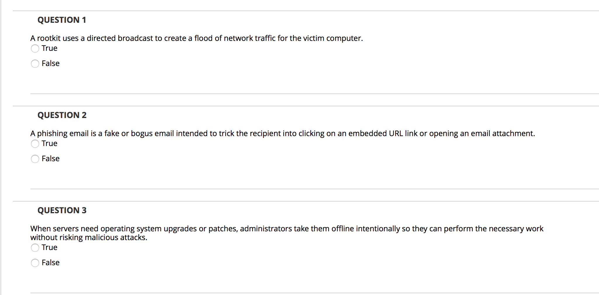 Answer all for a thumbs up QUESTION 1 A rootkit uses a