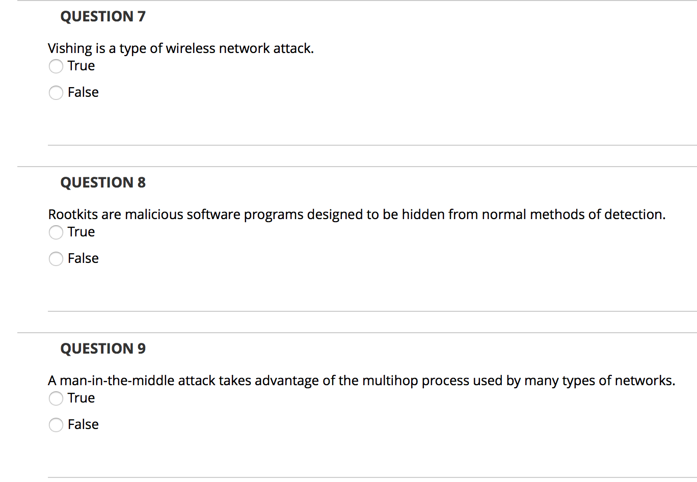 computer. True False QUESTION 2 A phishing email is a fake or