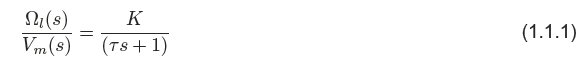 build the transfer functions in the handout: Rm = 2.6 Lm =