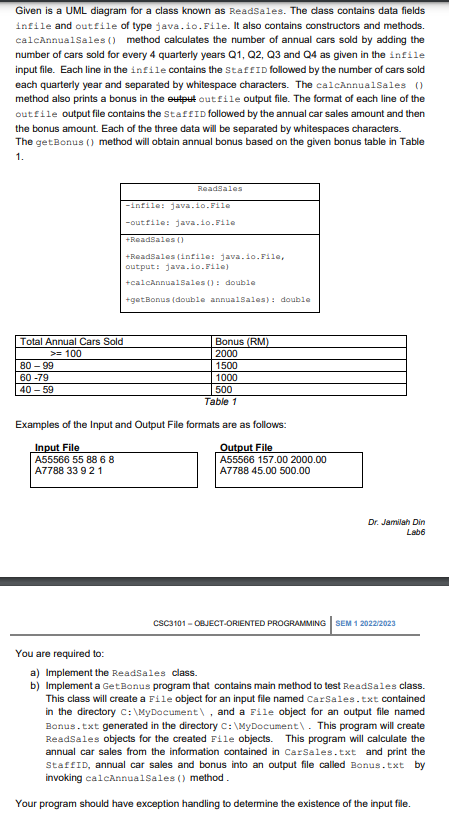  Write a Java Program according to this question. And make some