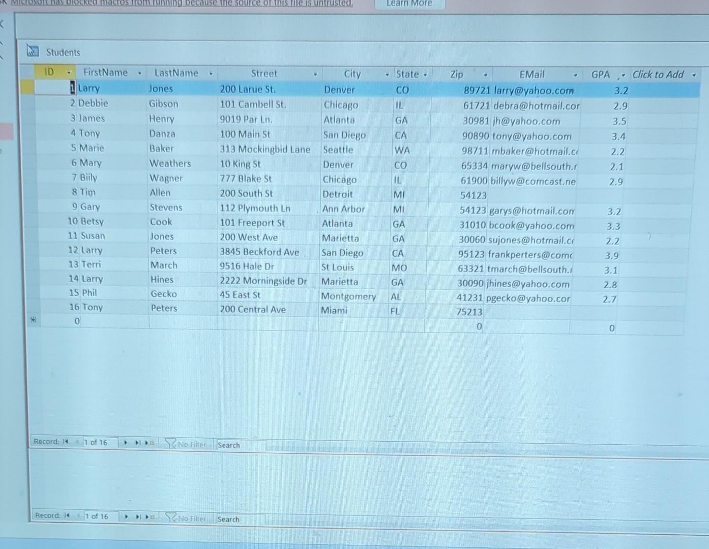 3.) Which courses have only 1 section being taught? 4.) What is
