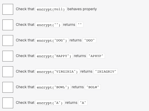 will take a string as a parameter and return an "encrypted" version