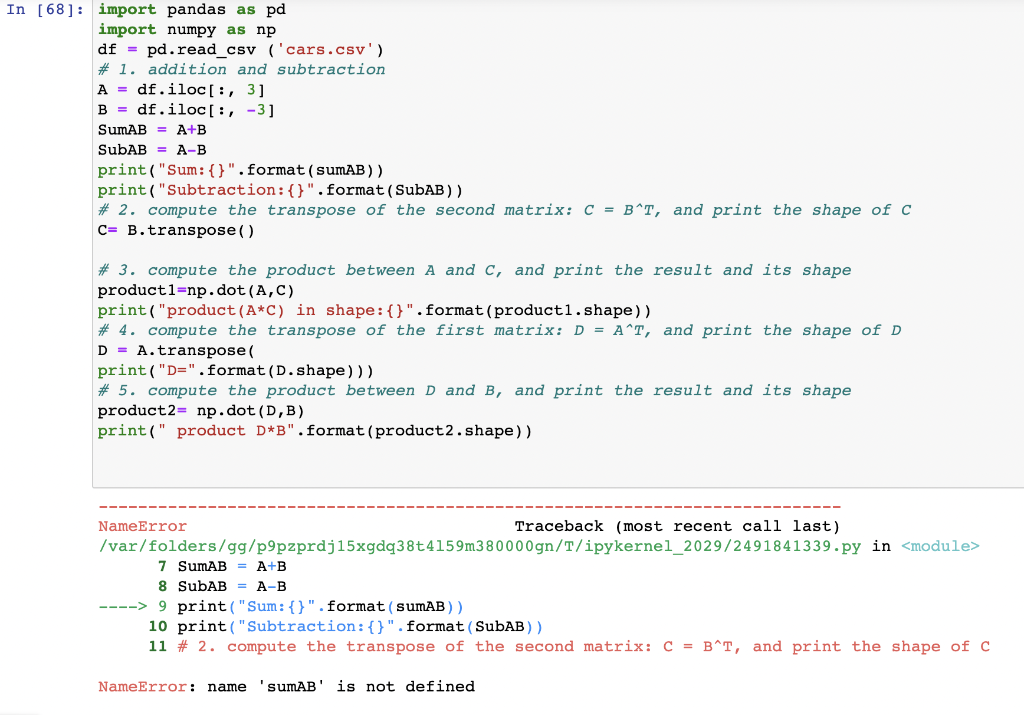 please help in python, I don't know how to fix it. im