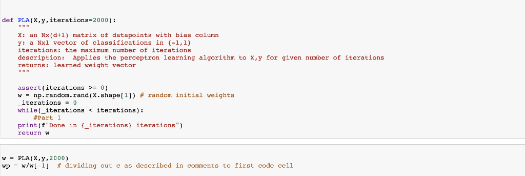 in the "while loop" part. The while loop should yield a weight