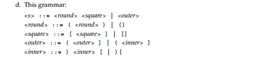 that it can generate two parse trees for the same string. a.