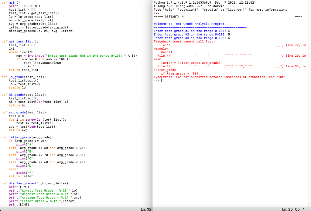 PYTHON: I don't understand what is wrong with my code. To the