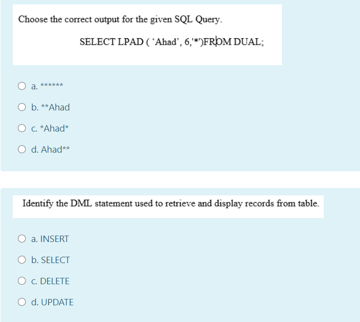 key O b. Primary key O c. Secondary Key O d. Unique