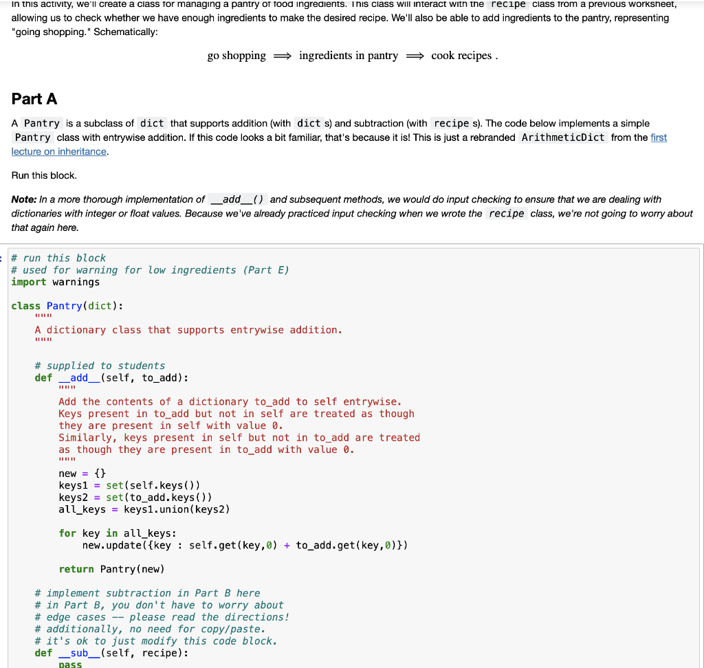 Python please In this activity, we'll create a class for managing a