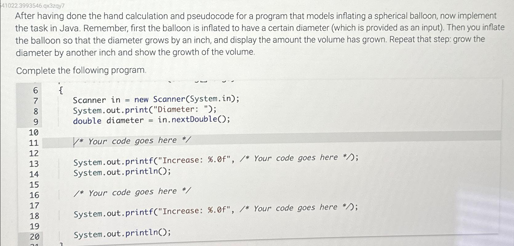  41022.3993546 qx3zqy7 After having done the hand calculation and pseudocode for