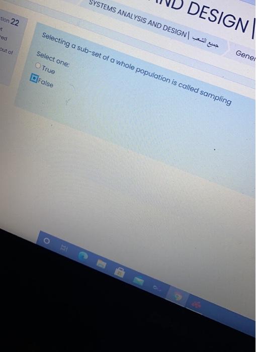  \SYSTEMS ANALYSIS AND DESIGN DESIGN tion 22 3 Selecting a sub-set