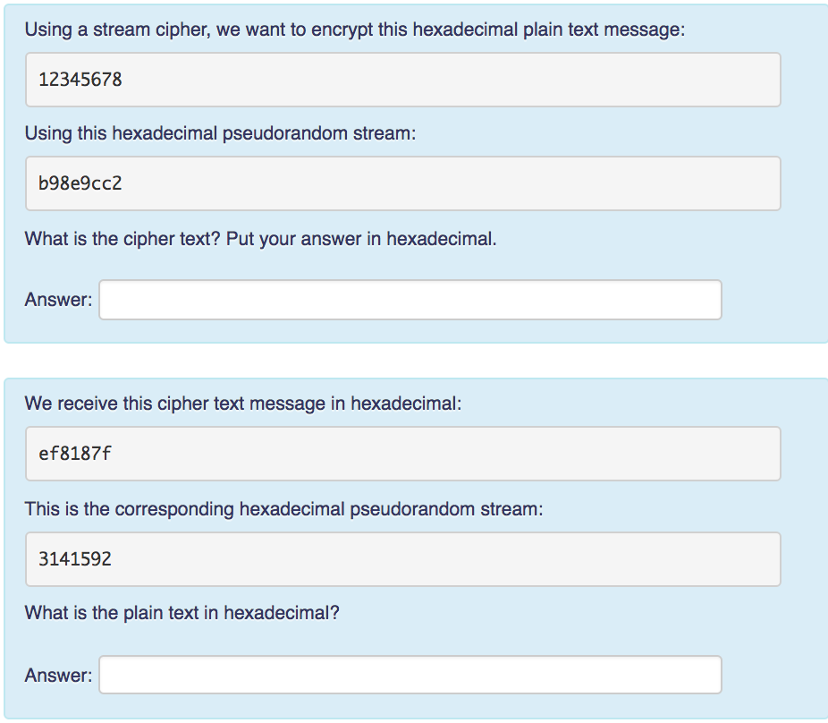  Using a stream cipher, we want to encrypt this hexadecimal plain