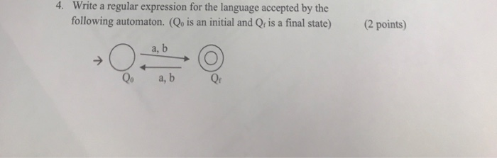  4. Write a regular expression for the language accepted by the