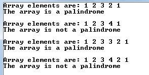 Develop a C program that will detect palindrome for a set of