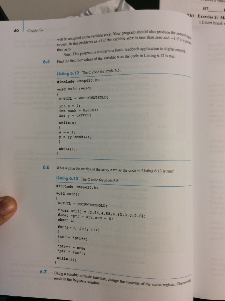 Intro to microprocessor Need help with 6.5, 6.6 and 6.7 please Will