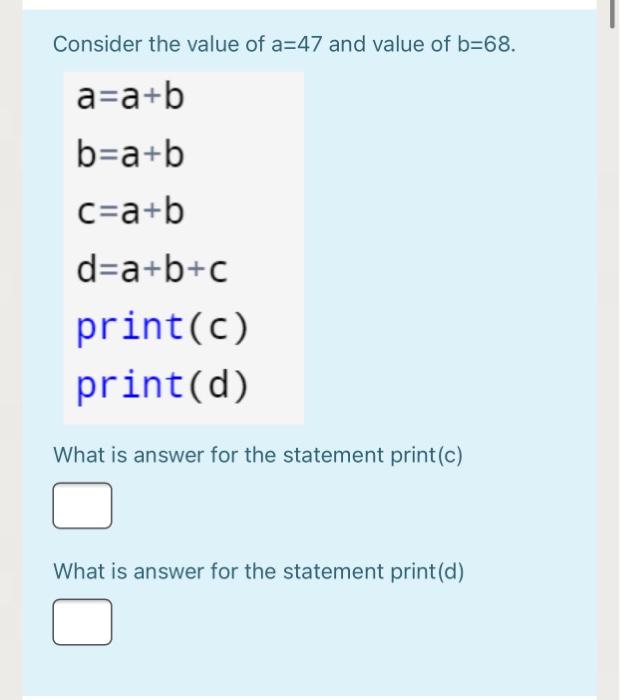 value of y=5. X=Y Y=X z = 2*pow(X,Y+2)/10 + 5 print(Z) What