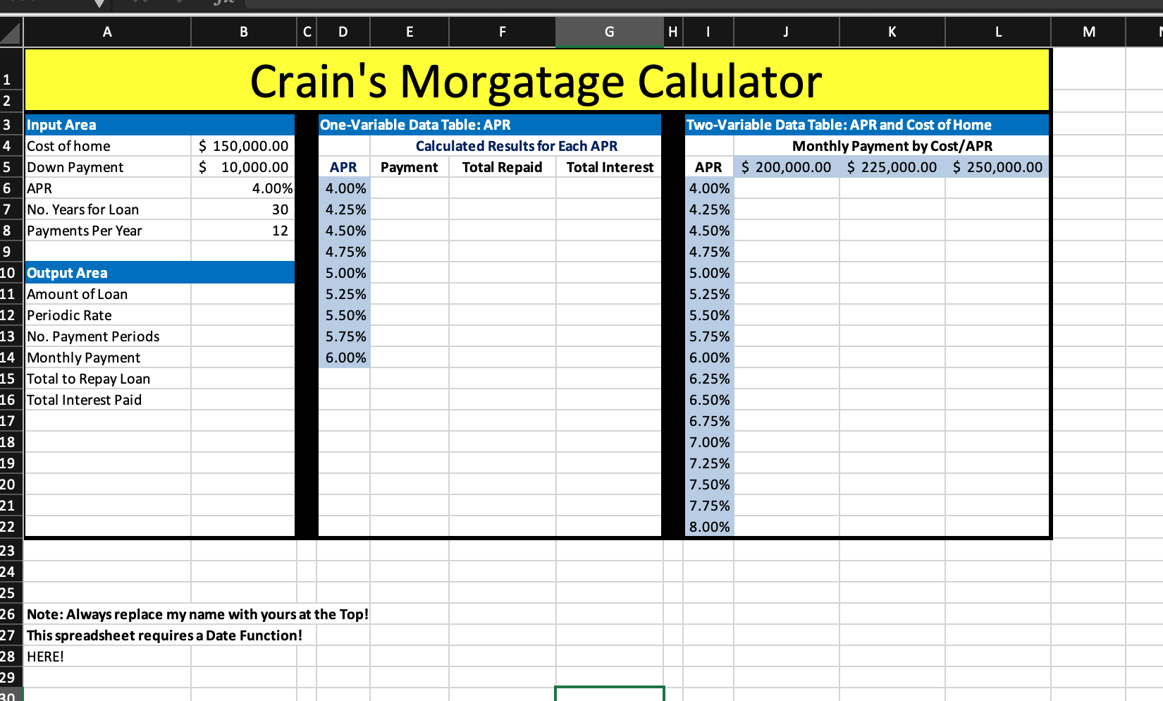  A B C E F G | | J L M