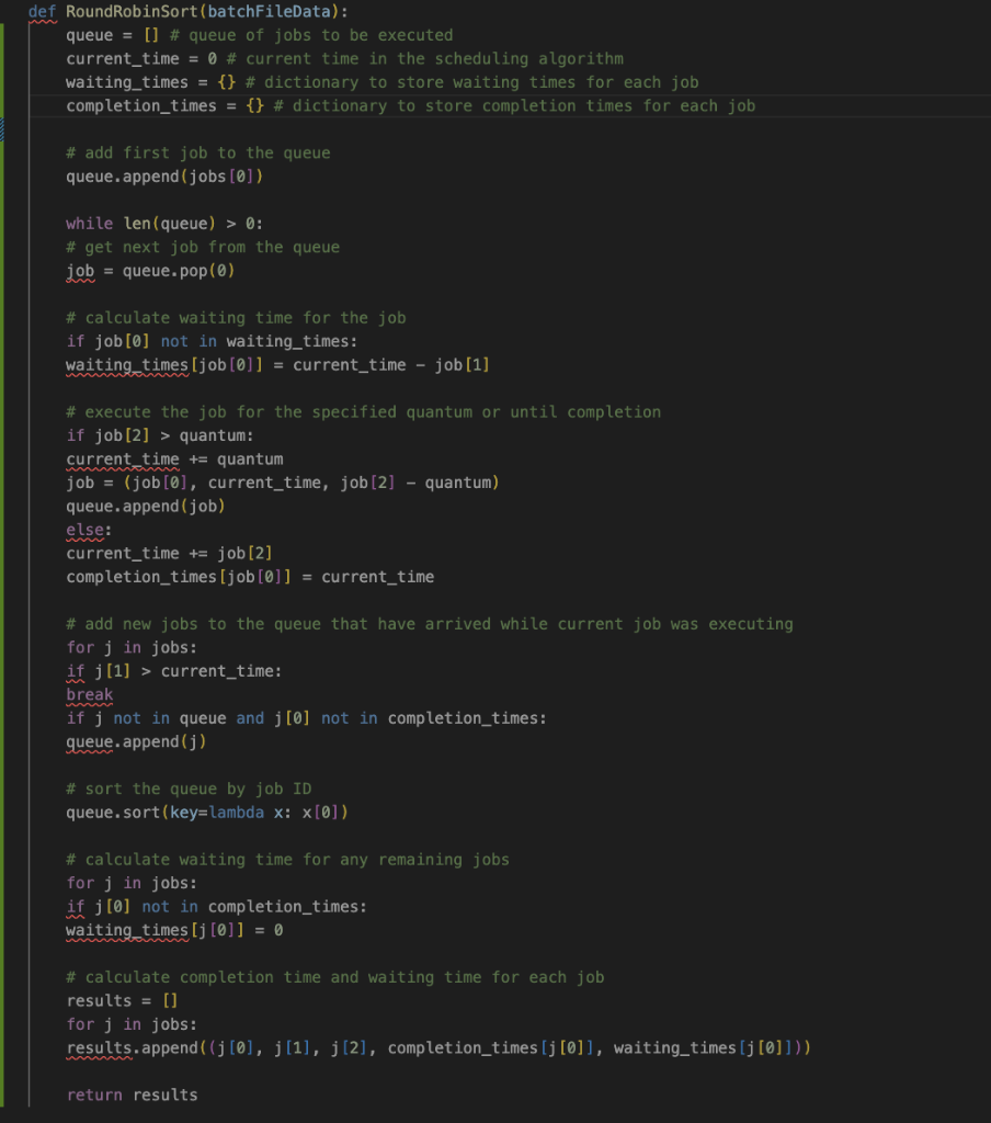 are: PID, Arrival Time, Burst Time (also known as execution time). PID