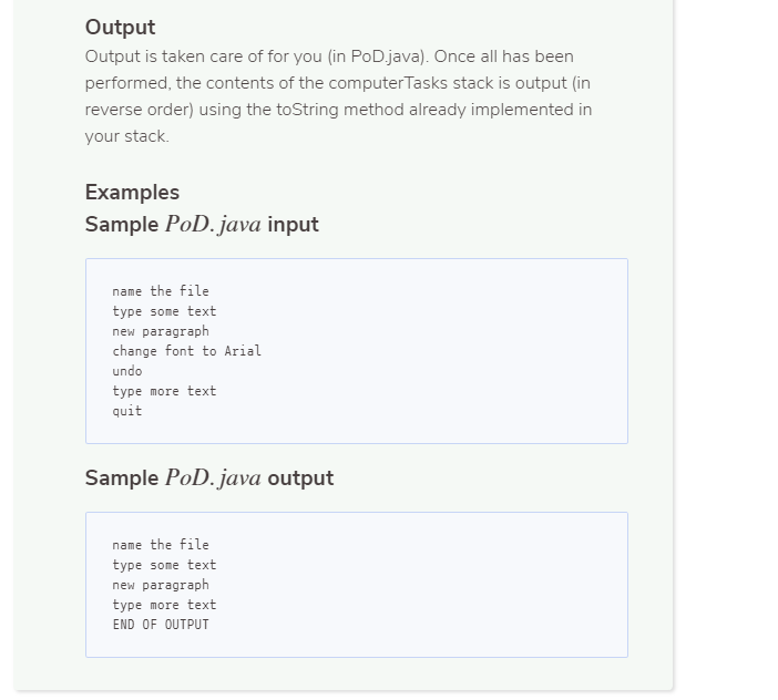 [] args ) { Scanner in = new Scanner( System.in ); Stack