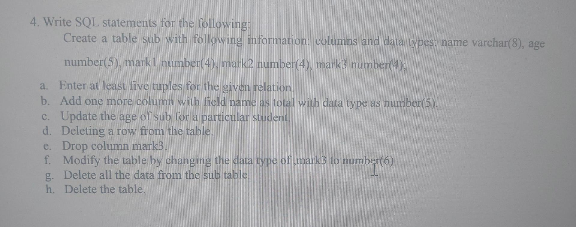  Please write SQL queries for this question, not the explanation or