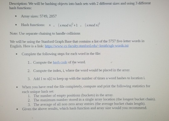 C++ Program Here is the link to the list that will be