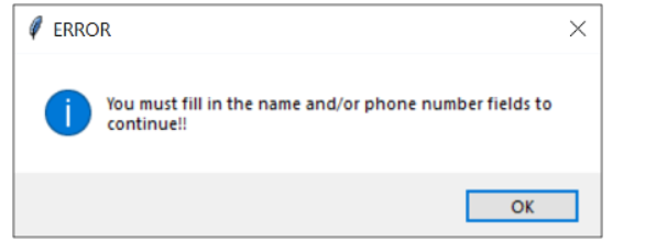 items for car repairs. The interface should contain the following elements: Checkboxes