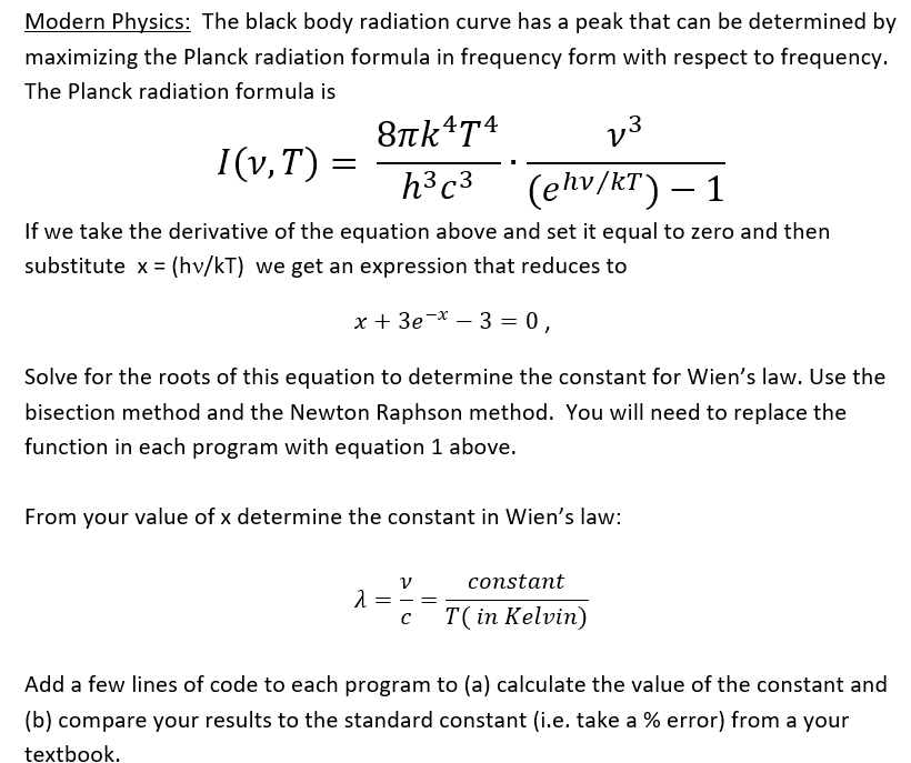 Write a program that implements the bisection method for root finding. Your